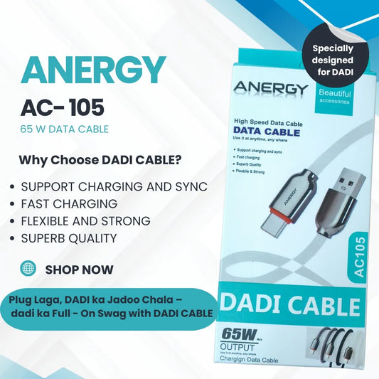 Anergy Data Cable AC-105 Type-C 65W