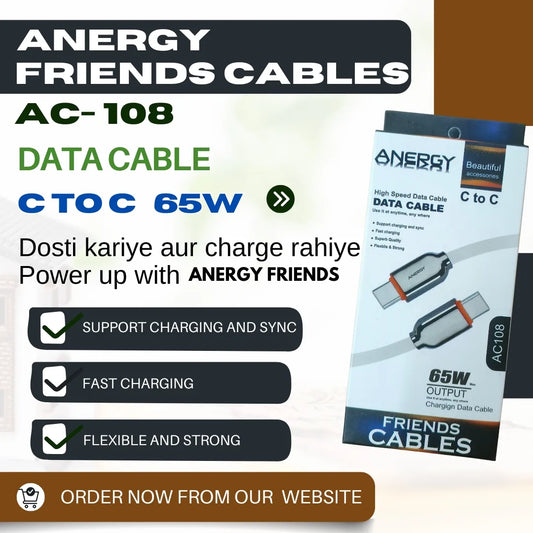 Anergy Data Cable AC-108 Type-C2C 65W